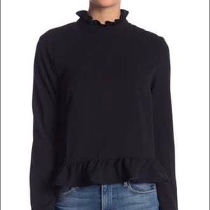 Code x Mode Ruffle High Neck and Hem Blouse
